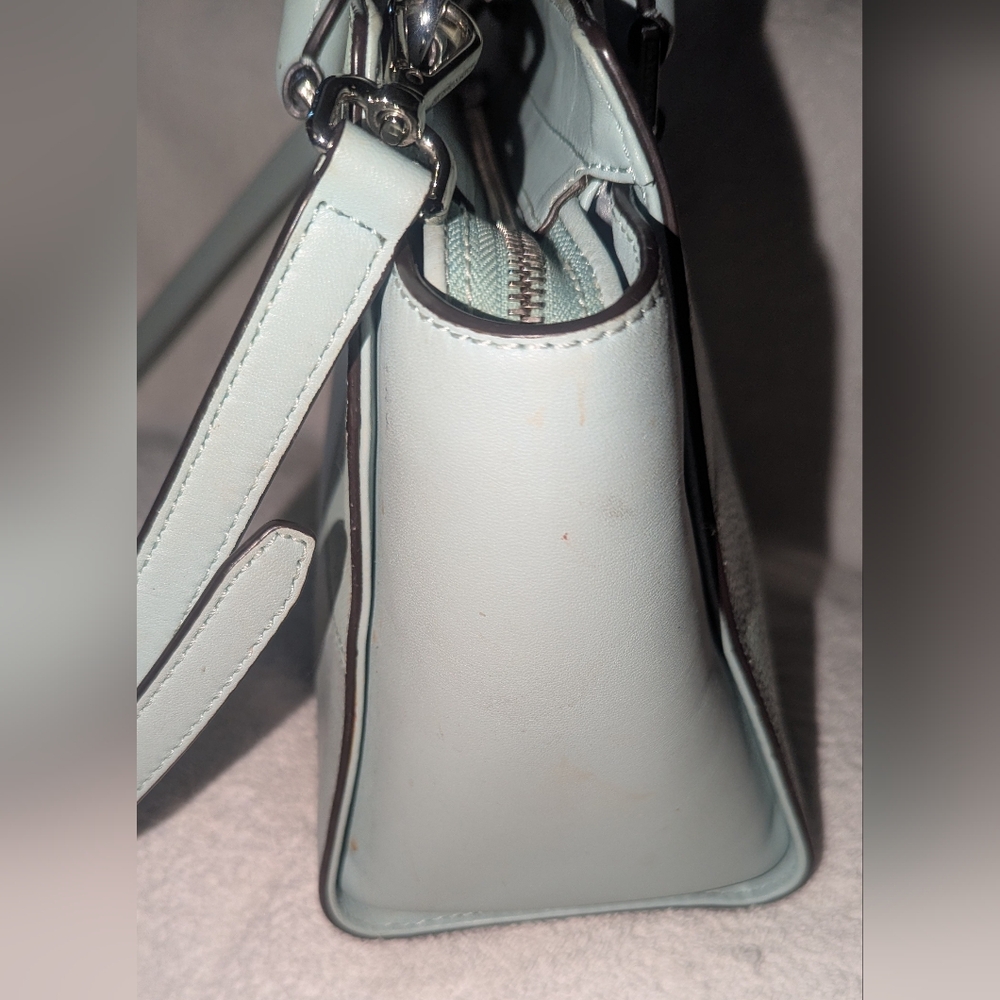Michael Kors Selma Caledon Blue Satchel with Structured Design. - Picture 6 of 15